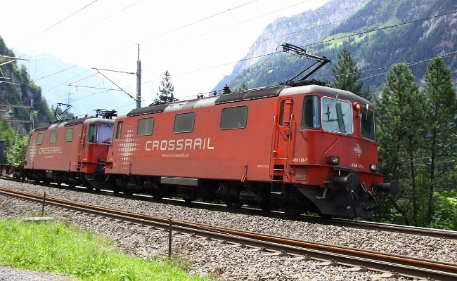 crossrail-re-436-112-7-436-111-9-blausee Crossrail Re 436 112-7, Re 436 111-9 -- Blausee -- 17.07.2012