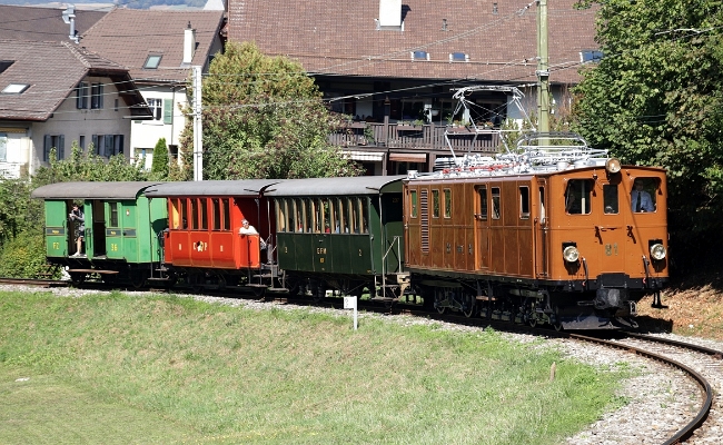 rhb-ge-4-4-81-Chaucey BC / RhB (Bernina Bahn) Ge 4/4 181 -- Blonay -- 08.09.2018 Après restauration totale de 10 ans