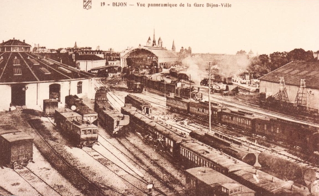 Gare de Dijon ville 1890 Dijon, Gare de Dijon Ville vers 1880-1890