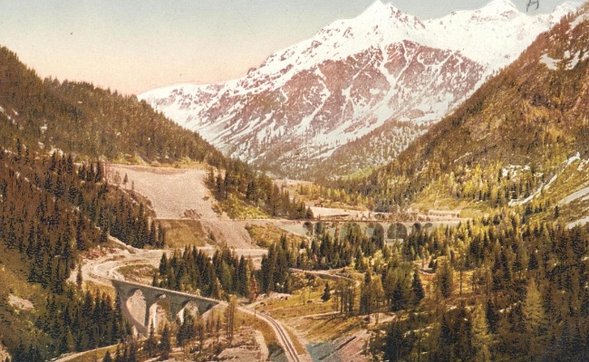 Bernina RhB, Rampe nord de l'Albula. 1905