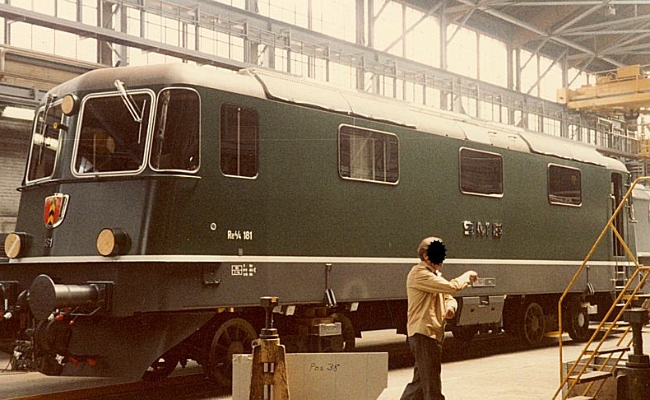 SMB Re 4_4 181 SMB, Re 4/4 181, SLM Winterthur. 06.1983