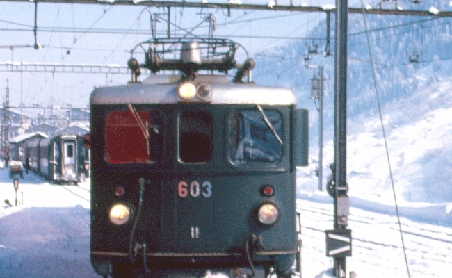 rhb-ge-4-4-603-davos RhB, Ge 4/4 I 603 -- Davos -- 02.1984