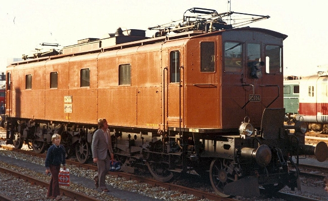 sbb-be-12504-basel SBB CFF FFS HISTORIC, Be 4/7 12504 -- Basel -- 10.1982 -- Exposition Eisenbahn 82