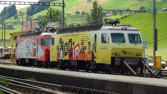 SOB Locomotives Re 446 015 - 446 018 Ex SBB CFF FFS Re 4/4 IV , Vendues en 2019 à EDG