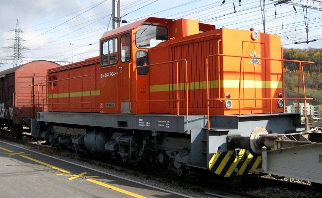 lsb-em-847-904-0-puidoux Greuter AG, Em 847 904-0 (Lok Service Burkhardt AG) -- Puidoux CFF -- 11.09.2009 -- Locomotive louée
