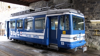 TPC / BVB Trams Be 2/2 8-9, Be 2/3 15-16 Circulation sur secteur Gryon - Villars